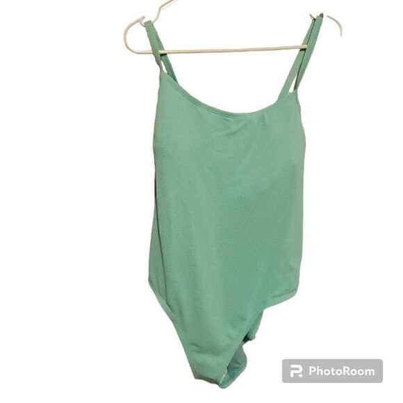 NWT Wave Zone Aqua Blue OnePiece Swimsuit Size 3X - Picture 1 of 8